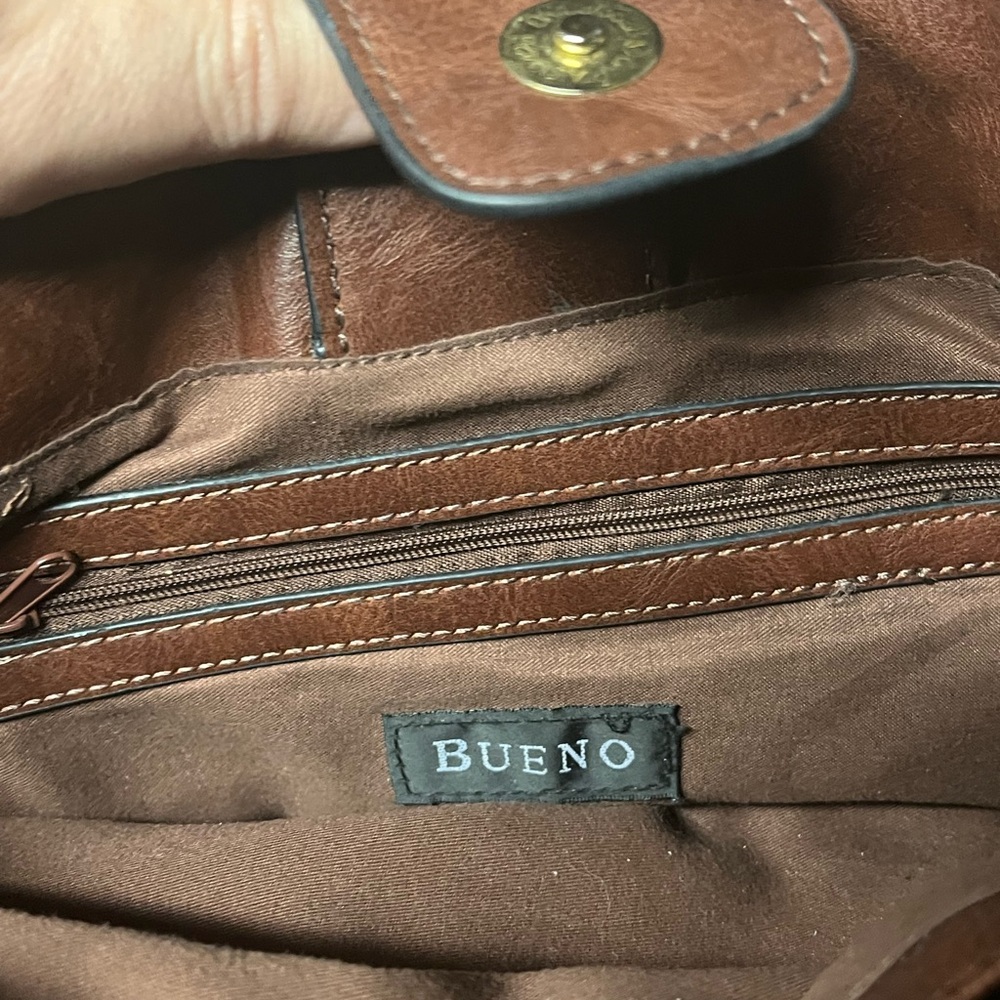 Bueno Brown Shoulder Bag GUC - Picture 6 of 8
